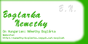 boglarka nemethy business card