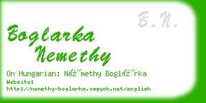 boglarka nemethy business card